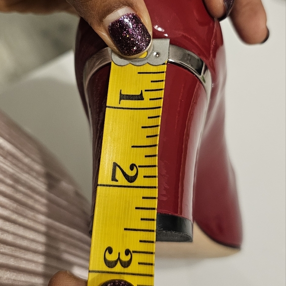 Vaneli Dark Red Patent Comfort Women's Block Heel Courts - US 9 - Picture 13 of 13